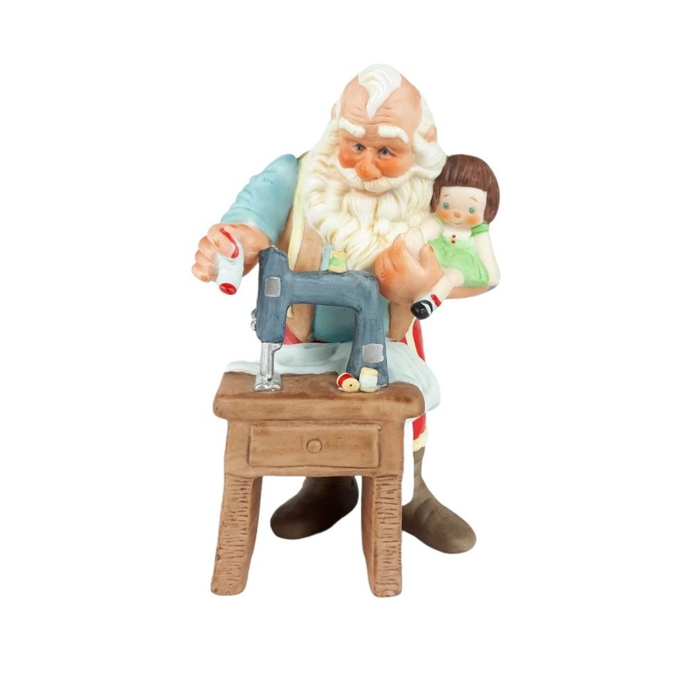 Hallmark Santa The Toymaker Stitched With Love 1988 Porcelain Figurine